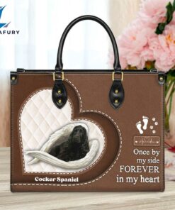 Cocker Spaniel Forever In My Heart Leather Bag
