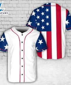Custom Name American Flag Baseball Jersey