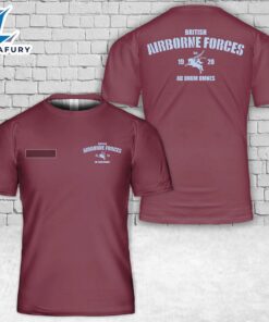 Custom Name British Airborne Forces T-Shirt 3D