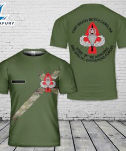 Custom Name Fort Bragg Home Of The Airborne And Special Operations Forces T-Shirt 3D 1