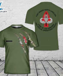 Custom Name Fort Bragg Home Of The Airborne And Special Operations Forces T-Shirt 3D
