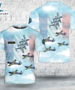 Custom Name French Air and Space Force Cartouche Dor? aerobatic display team T-Shirt 3D