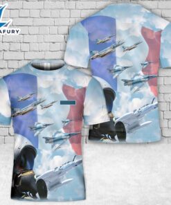 Custom Name French Air and Space Force Dassault Mirage 2000-5F Pilot T-Shirt 3D