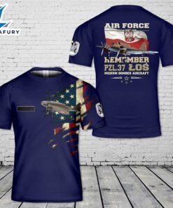 Custom Name Polish Air Force PZL37 Los Medium Bomber T-Shirt 3D