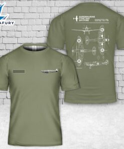 Custom Name Royal Air Force Vickers Supermarine Spitfire Type 300 Prototype K5054 T-Shirt 3D