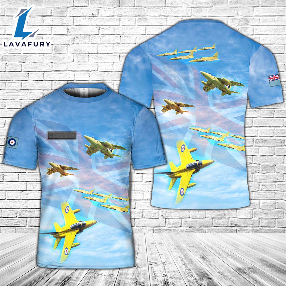 Custom Name Royal Air Force Yellowjacks Aerobatic flight display team T-Shirt 3D 4th Of July Custom Name Royal Air Force Yellowjacks Aerobatic flight display team T-Shirt 3D 4th Of July