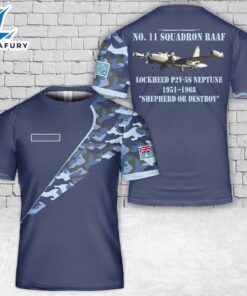 Custom Name Royal Australian Air Force No. 11 Squadron RAAF Lockheed P2V-5S Neptune T-Shirt 3D