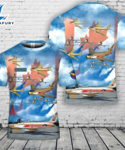 Custom Name Royal Canadian Air Force Golden Hawks Aerobatic flight demonstration team T-Shirt 3D