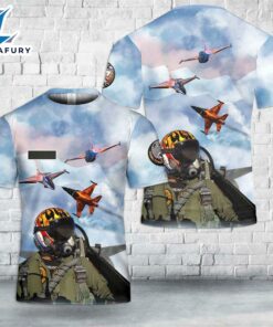 Custom Name Royal Netherlands Air Force F-16 Solo Display Team T-Shirt 3D