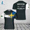 Custom Name Swedish Air Force Saab Sk60A (105) 3D T-shirt 4th Of July 2 Custom Name Swedish Air Force Saab Sk60A (105) 3D T-shirt