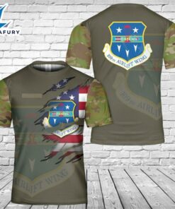 Custom Name US Air Force 109th Airlift Wing 3D T-Shirt