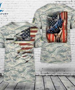 Custom Name US Air Force 62nd Airlift Wing (62 AW) C-17 Globemaster III 3D T-shirt