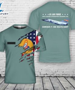 Custom Name US Air Force 94th FIS F-106 58 0783 T-Shirt 3D