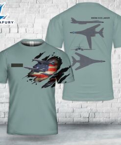 Custom Name US Air Force Boeing Rockwell B-1B Lancer T-Shirt 3D