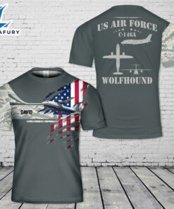 Custom Name US Air Force C-146A Wolfhound T-Shirt 3D