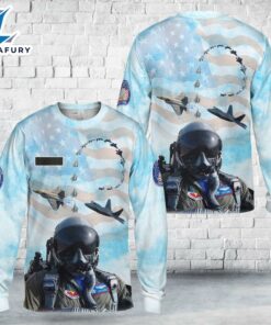 Custom Name US Air Force F-22 Raptor Demo Team AOP Long Sleeve Shirt