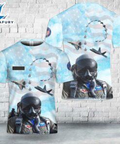 Custom Name US Air Force F-22 Raptor Demo Team T-Shirt 3D