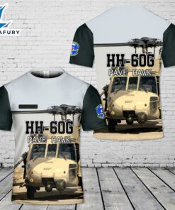 Custom Name US Air Force HH-60G Pave Hawk helicopters from the 301st Rescue Squadron 3D T-shirt