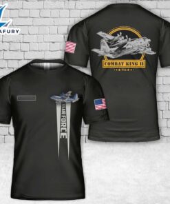 Custom Name US Air Force Lockheed Martin HC-130J Combat King II T-Shirt 3D