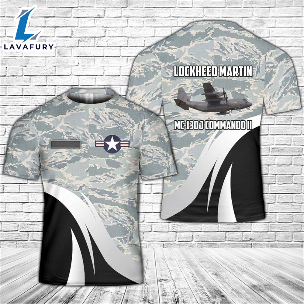 Custom Name US Air Force Lockheed Martin MC-130J Commando II 3D T-shirt 4th Of July Custom Name US Air Force Lockheed Martin MC-130J Commando II 3D T-shirt 4th Of July