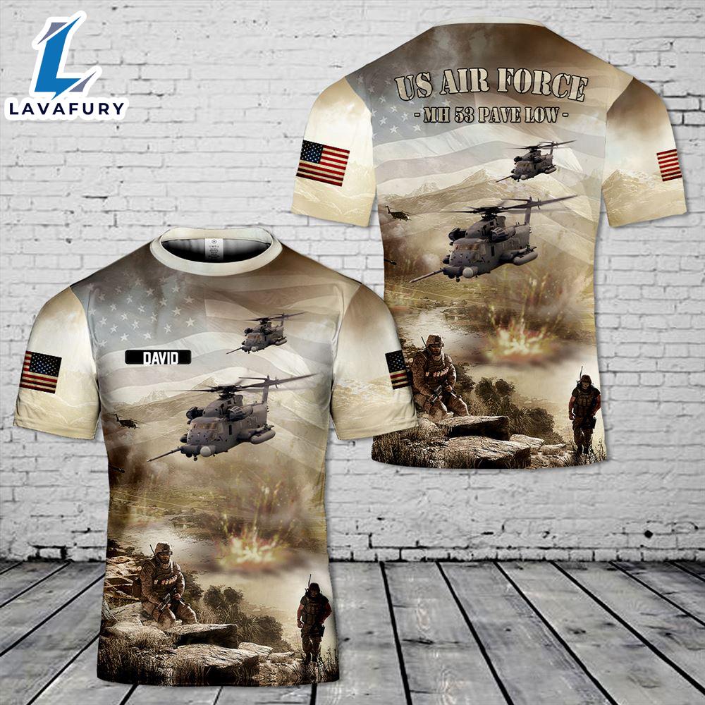 Custom Name US Air Force MH 53 Pave Low 3D T-shirt 4th Of July Custom Name US Air Force MH 53 Pave Low 3D T-shirt 4th Of July