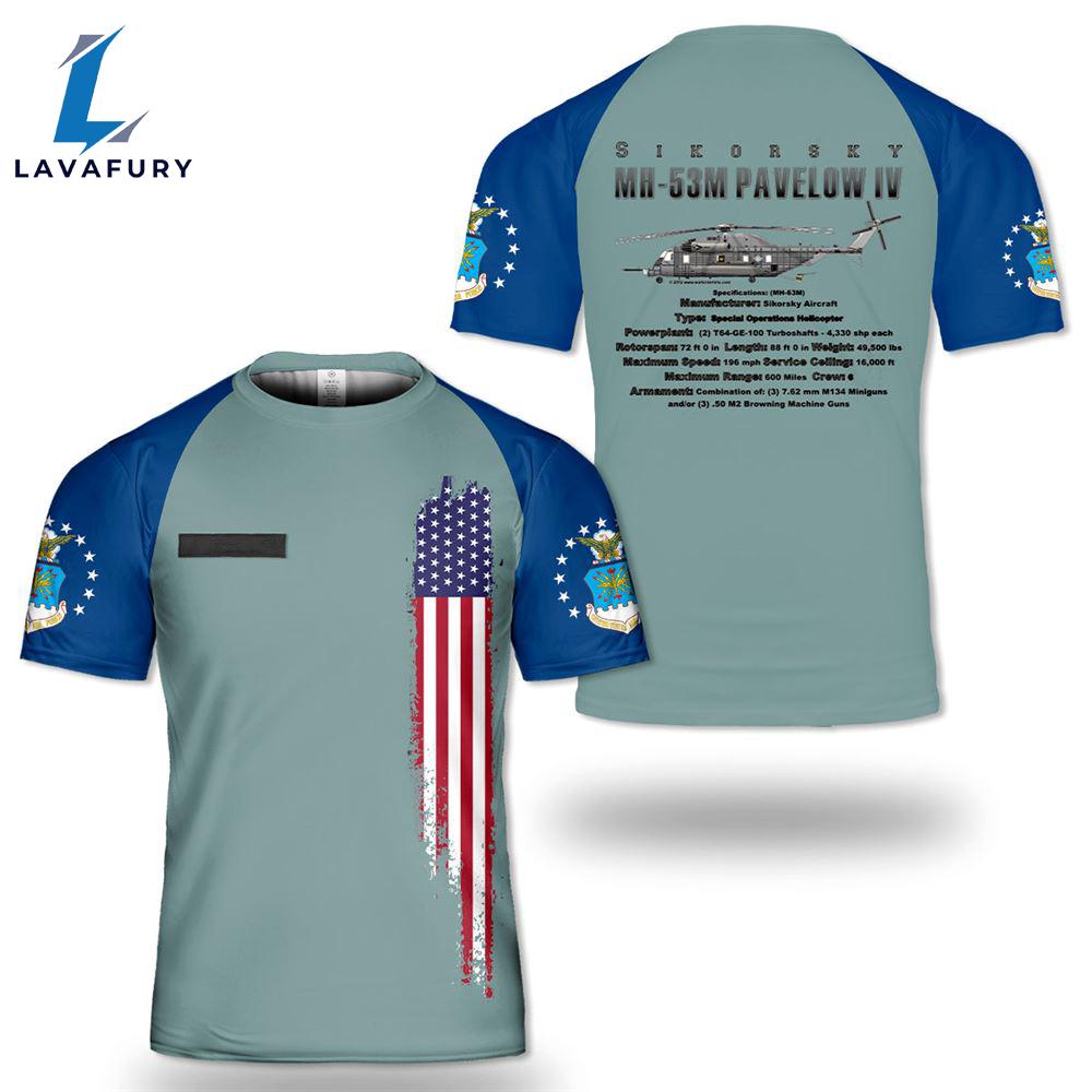 Custom Name US Air Force MH-53M Pave Low IV 3D T-shirt 4th Of July Custom Name US Air Force MH-53M Pave Low IV 3D T-shirt 4th Of July