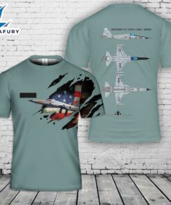 Custom Name US Air Force Northrop F-5 Tiger II early series T-Shirt 3D