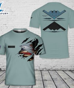 Custom Name US Air Force Northrop Grumman B-2A Spirit T-Shirt 3D