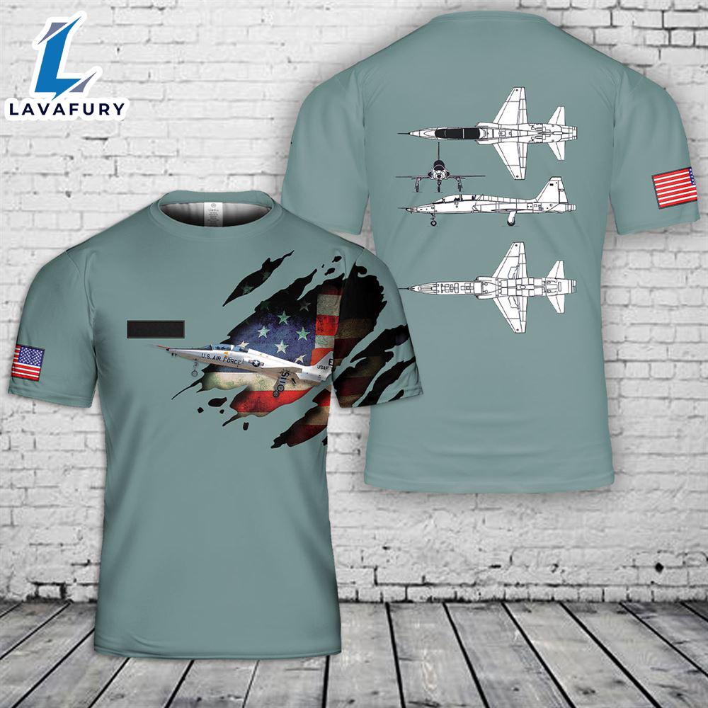 Custom Name US Air Force Northrop T-38 Talon T-Shirt 3D 4th Of July Custom Name US Air Force Northrop T-38 Talon T-Shirt 3D 4th Of July