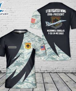 Custom Name US Air Force Oregon Air National Guard, 173d Fighter Wing F-15C-24-MC Eagle AF Ser. No. 79-0022 T-Shirt 3D