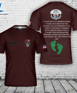 Custom Name US Air Force Special Forces Pararescue T-Shirt 3D