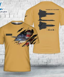 Custom Name US Air Force SR-71 Blackbird T-Shirt 3D
