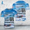 Custom Name US Air Force Texas Air National Guard 182d Fighter Squadron F-16 Fighting Falcon T-Shirt 3D