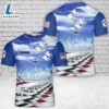 Custom Name US Air Force Thunderbirds T-Shirt 3D 3