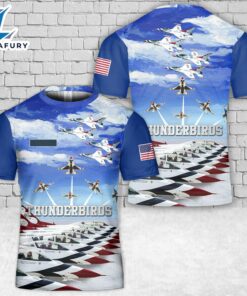Custom Name US Air Force Thunderbirds T-Shirt 3D 3