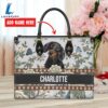 Dachshund Dog Bior Leather Handbag With Flowers And Butterfly Love Your Pet 3 Dachshund Dog Bior Leather Handbag With Flowers And Butterfly
