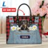 Dachshund Dog This Human Belongs To Leather Handbag