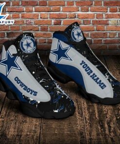 Dallas Cowboys Custom Name Air Jordan 13 Sneakers