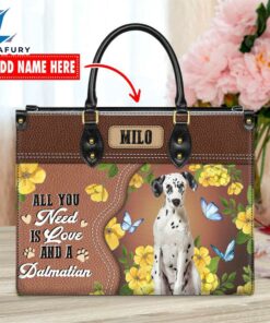 Dalmatian Dog All You Need Is Love And A Leather Handbag