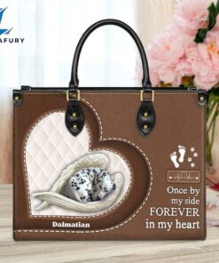 Dalmatian Forever In My Heart Leather Bag