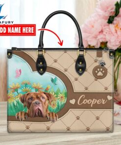 Dogues de Bordeaux Dog Duccy Dog Lover Leather Handbag