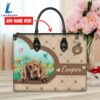 English Cocker Spaniel Dog Duccy Dog Lover Leather Handbag V019 1
