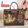 English Springer Spaniel Dog Kisses Fix Everything Leather Handbag