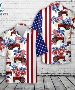 Firefighter Fire Truck Flag, 4th Of July Hawaiian Shirt