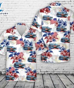 Fishing Boat, 4th Of July Hawaiian Shirt