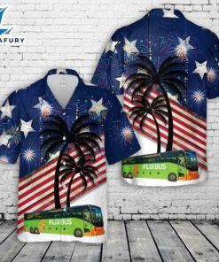FlixBus Driver USA, 4th Of July Hawaiian Shirt