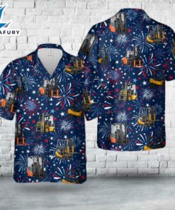 Forklift, 4th Of July Hawaiian Shirt