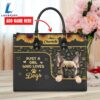 French Bull Dog Just A Girl Who Loves Dogs Leather Handbag Love Your Pet 3 French Bull Dog Just A Girl Who Loves Dogs Leather Handbag