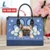 French Bull Dog Lover Leather Bag With Daisy Flowers Love Your Pet 2 French Bull Dog Lover Leather Bag With Daisy Flowers