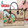 German Shepherd Dog Duccy Dog Lover Leather Handbag